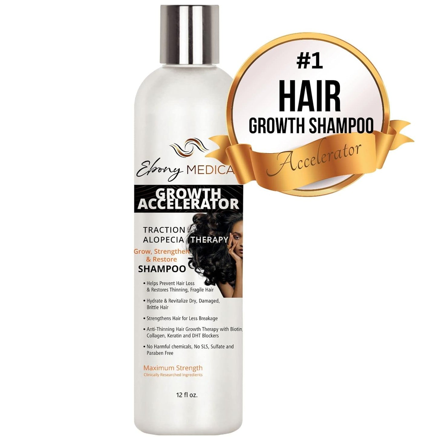 Ebony Medical Growth Accelerator - Anti-Thinning Shampoo