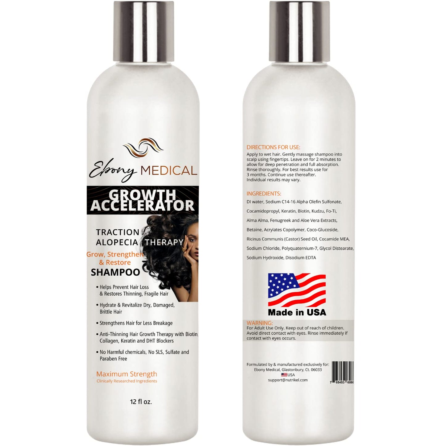 Ebony Medical Growth Accelerator - Anti-Thinning Shampoo