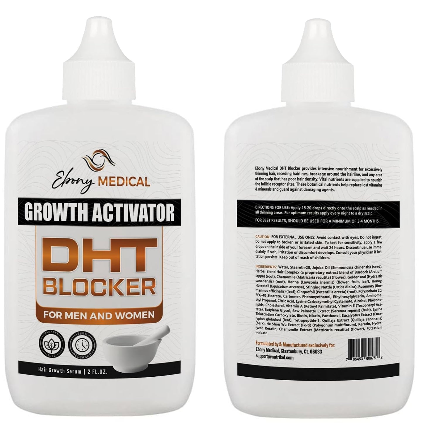 DHT Serum for Hair Growth Support - Helps Promote Natural Regrowth, Fine Hair Thickening Serum 2 fl oz
