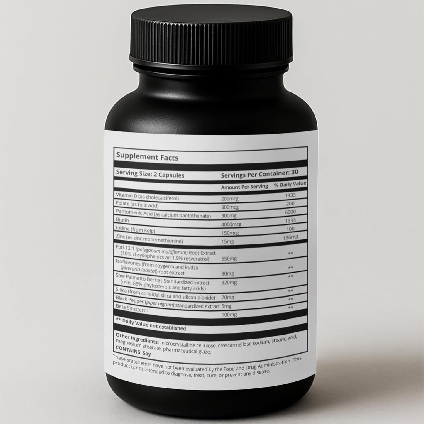 Ebony Medical Hair Growth Activator – Advanced Men’s Hair Loss Formula Supports Thicker Fuller Hair Biotin Saw Palmetto and DHT Blocker Supplement - 60 Capsules